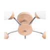 Lampa sufitowa z drewna Parma 5xE27 maks. 60W dąb olejowany/chrom metal/białe szkło 8320574