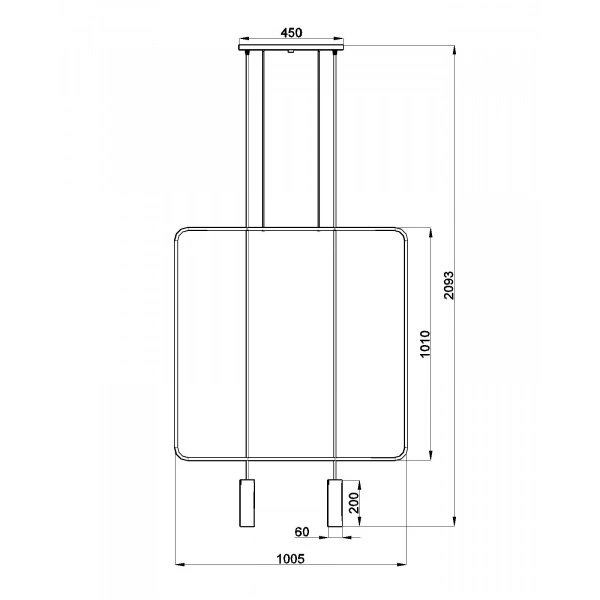 Lampa wisząca RANA 2 TH.019CZ czarna 2xGU10