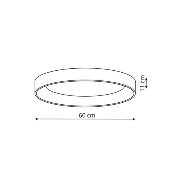 Nowoczesna lampa sufitowa LED 36W GEORGIA 3000K ciepła śr. 60cm | biały