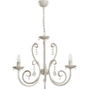 Żyrandol klasyczny świecznikowy WHITE śr. 52cm biały antyczny