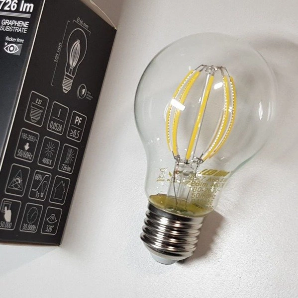 Żarówka FILAMENT LED E27 8W neutralna 4000K bańka