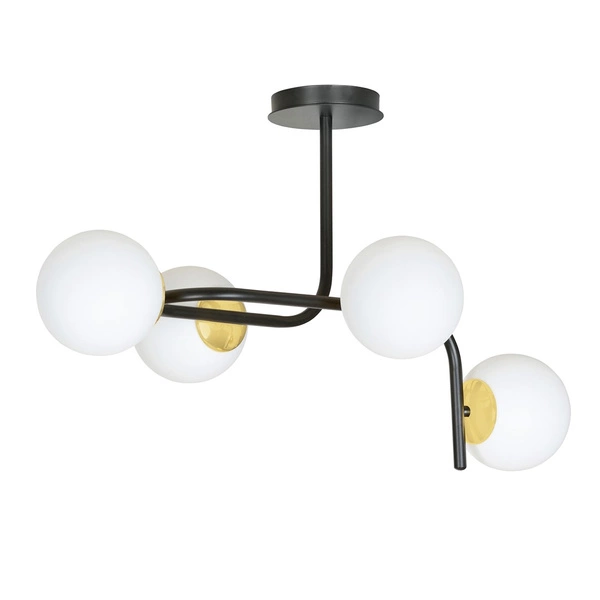 Lampa sufitowa Emibig RAGNAR 4A Czarny GOLD 1032/4A