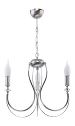 Klasyczny Żyrandol MELANI wys. 68cm 3xE14 11W IP20 | Srebrny