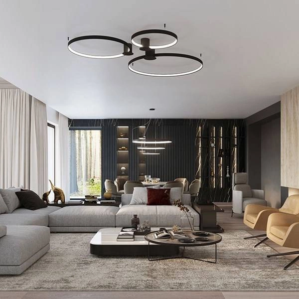 Nowoczesna lampa wisząca RIO 3, czarna, 150W LED, barwa neutralna 4000K. TH.177