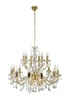 Żyrandol z kryształkami MARIA TERESA 30-94615 złoty/transparentny 18x40W E14