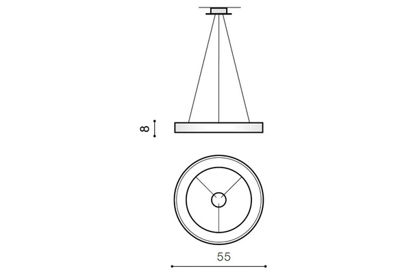 Azzardo SOVANA PENDANT 55 CCT GREY 2729