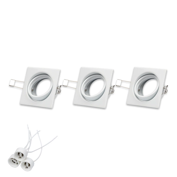 Cristaldream Zestaw Downlightów 3xGU10 Max.50W Biały Metal 23050302