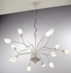 Klasyczny Żyrandol GLORIOSA wys. 165cm 15xG9 14W IP20 | piaskowo-szary