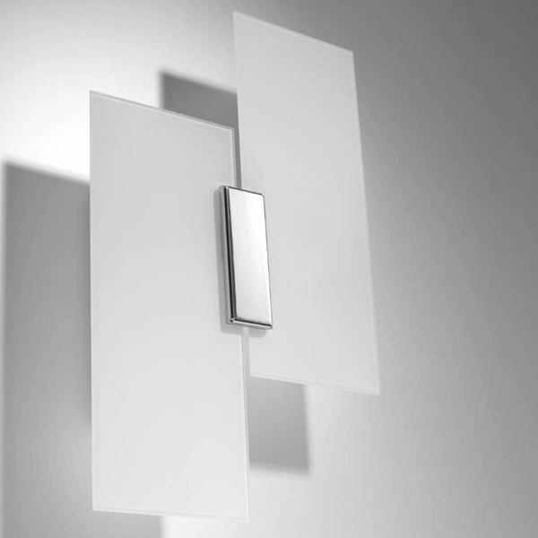 Nowoczesny kinkiet FABIANO SL.0197 biały/chrom 2xE27