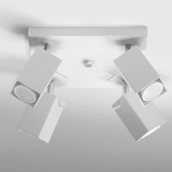 Designerska lampa sufitowa MERIDA 4 SL.0098 Biała 4xGU10