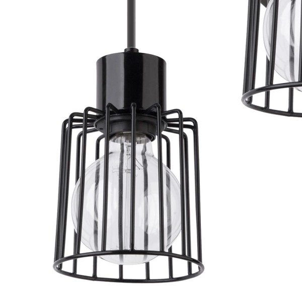 Lampa wisząca podwieszana LUTO KWADRAT V czarna