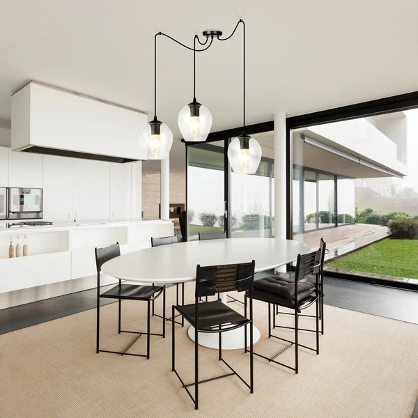 Lampa wisząca Emibig LEVEL 3 BL TRANSPARENT 756/3