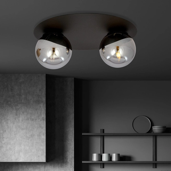 Lampa sufitowa Emibig SOLAR 2 Czarny/GRAFIT 1128/2