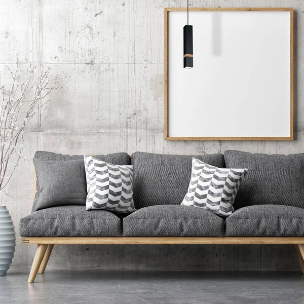 Lampa wisząca nowoczesna VIDAR I czarny szer. 8cm