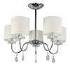 Lampa sufitowa ESTERA 35-11671 chromowa z jasnokremowymi abażurami 5x40W E14
