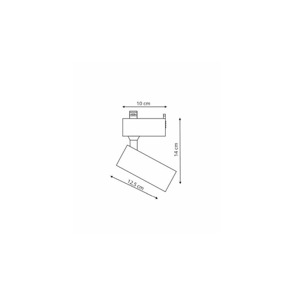 Reflektor do szynoprzewodu jednofazowego ROCCA, biały, 1x10W LED, barwa ciepła 3000K