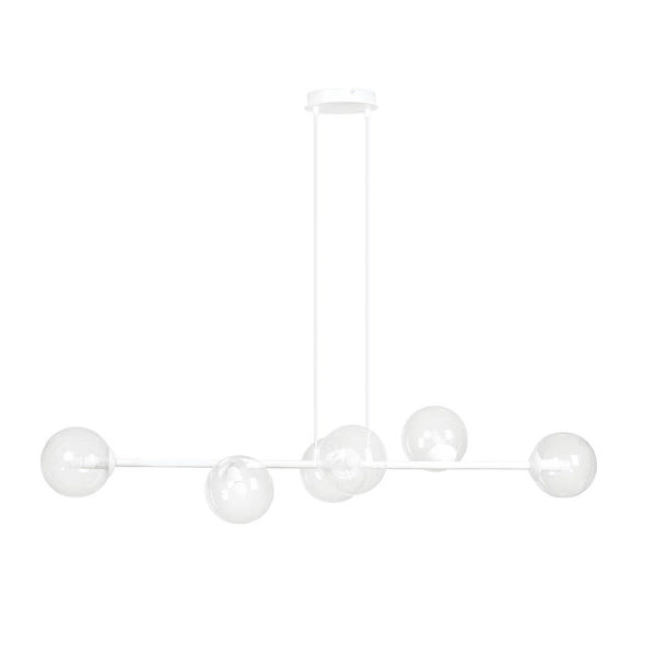 Lampa wisząca Emibig ROSSI 6 WH TRANSPARENT 877/6