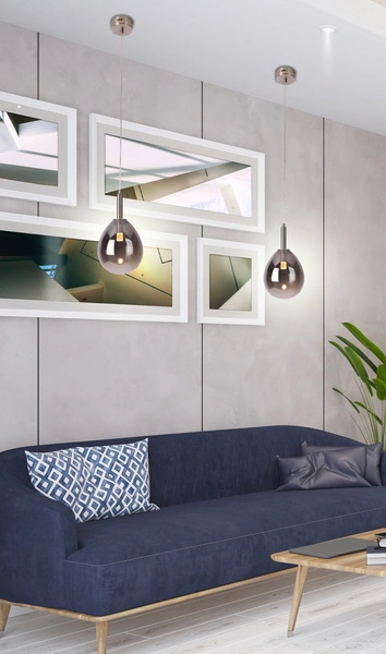 Lampa wisząca LUKKA LEDEA, 50133211, chrom/srebrny, 1x6W LED, barwa ciepła 3000K