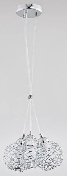 Lampa wisząca zwis druciane kule AMASO chrom śr. 28cm