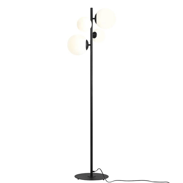 Aldex Lampa podłogowa BLOOM 1091A1 czarna 2x40W E14 + 2x60W E27