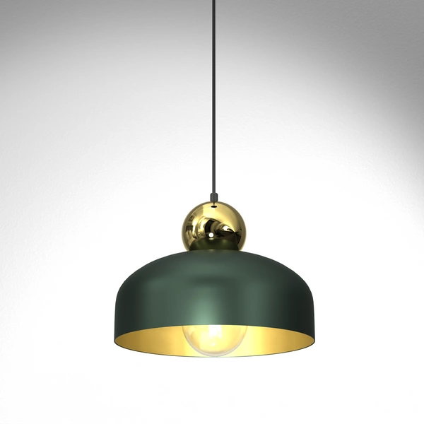 Lampa Wisząca HARALD GOLD GREEN 1xE27
