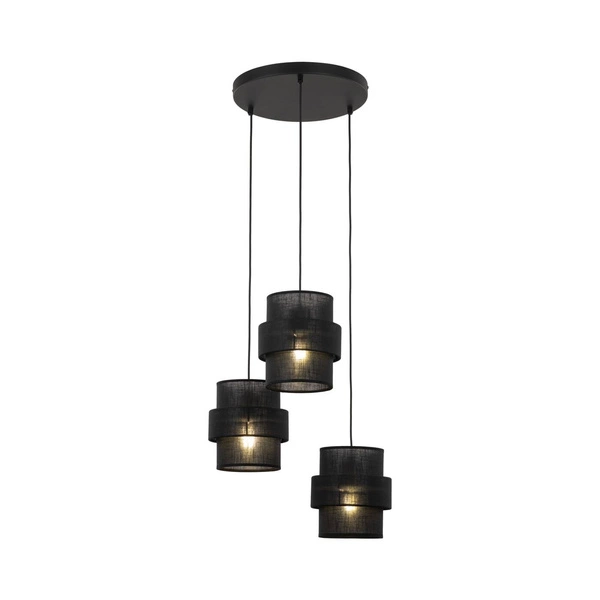 CALISTO BLACK LAMPA WISZĄCA 3 KOŁO 5981