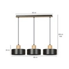 Lampa wisząca Emibig TORIN 3 Czarny 1046/3