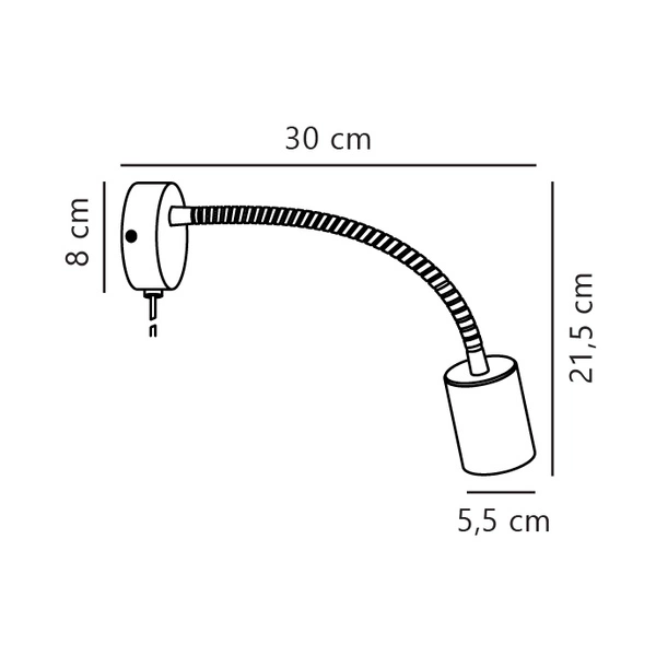 Kinkiet EXPLORE GU10 7W Metal | Mosiądz