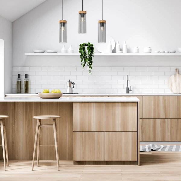 Lampa wisząca ELICA, MLP8665, czarny/drewno/transparentny, 3x60W E27