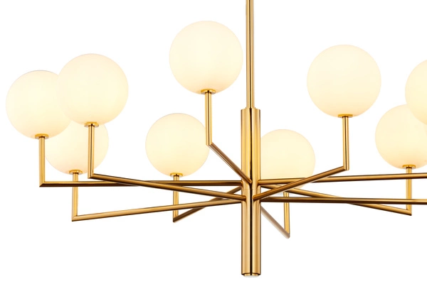 Nowoczesny Żyrandol FEME wys. 110cm 10xG9 14W IP20 | Złoty