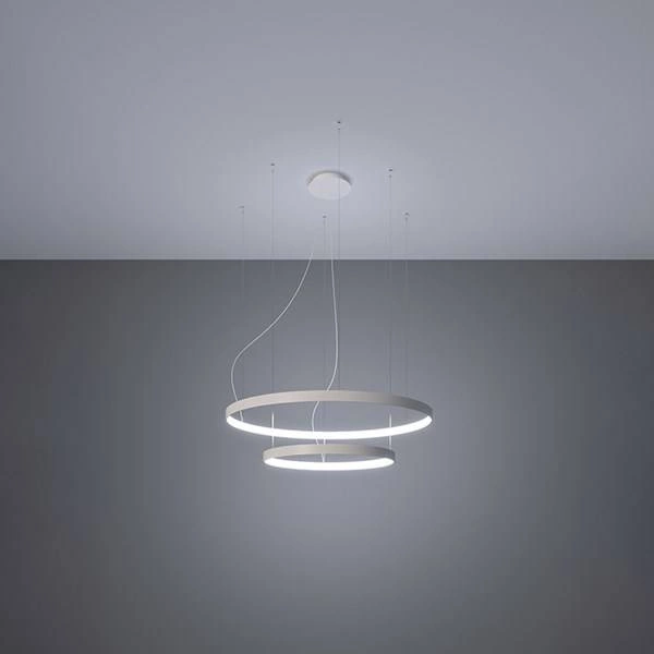 Nowoczesna lampa wisząca RIO 2, biała, 80W LED, barwa neutralna 4000K, TH.178