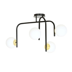 Lampa sufitowa Emibig RAGNAR 4B Czarny GOLD 1032/4B