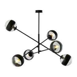 Lampa sufitowa Emibig LINEAR 6 Czarny/STRIPE 1168/6