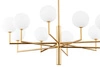 Nowoczesny Żyrandol FEME wys. 110cm 10xG9 14W IP20 | Złoty