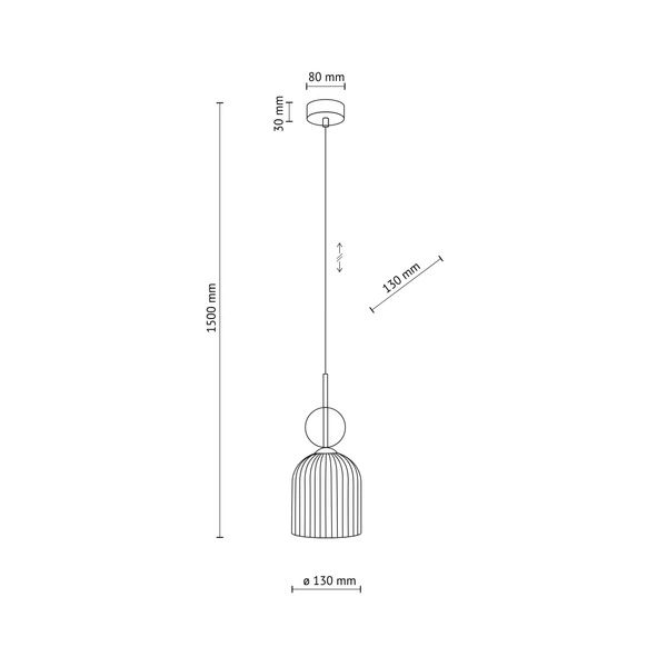 SOPHIA COGNAC LAMPA WISZACA 1XE14