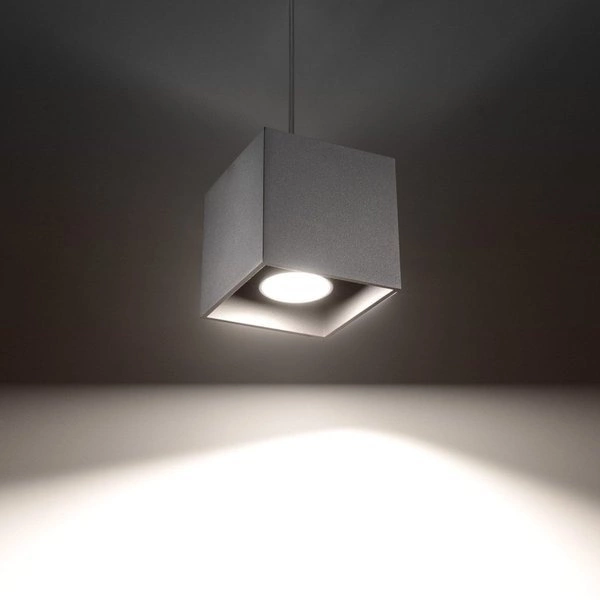 Lampa wisząca Sollux QUAD 1 Aluminium czarny 12W LED, SL.0060