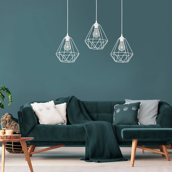 Lampa wisząca BASKET, biała, 3x60W E27, MLP7213