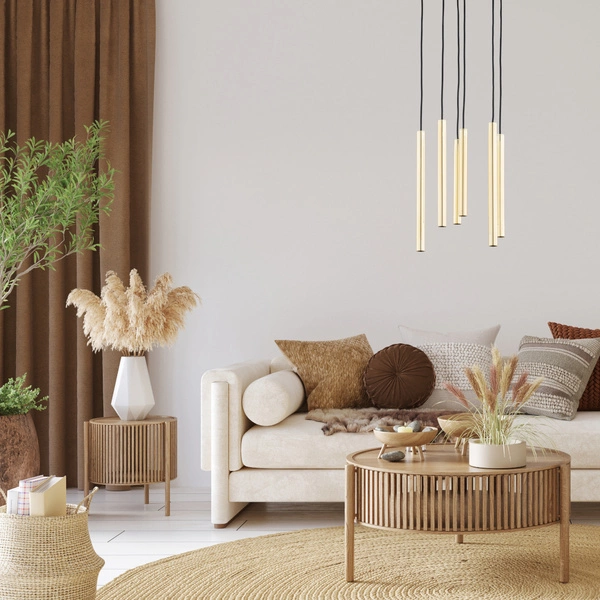 Lampa wisząca ALFA COLLET ZŁOTA 6xG9 LED 30cm | 63162
