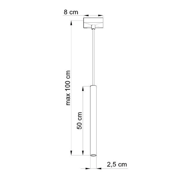 Lampa Wisząca PASTELO 1 Czarna Stal, SL.0469