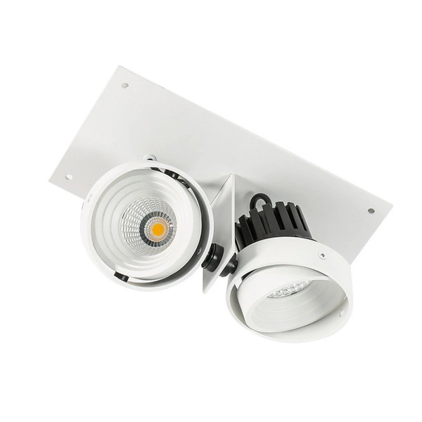 Oprawa wpuszczana Patrizio Double śr. 8,5cm 12W LED neutralna biel 4000K| biały/czarny