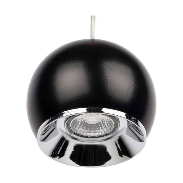 Lampa wisząca z drewna Ball w zestawie 1xLED GU10 5W Dąb Olejowany/Czarny Metal 5143174