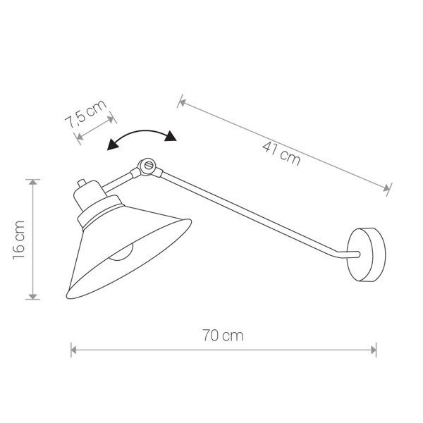 Kinkiet na ramieniu TECHNO I 9145