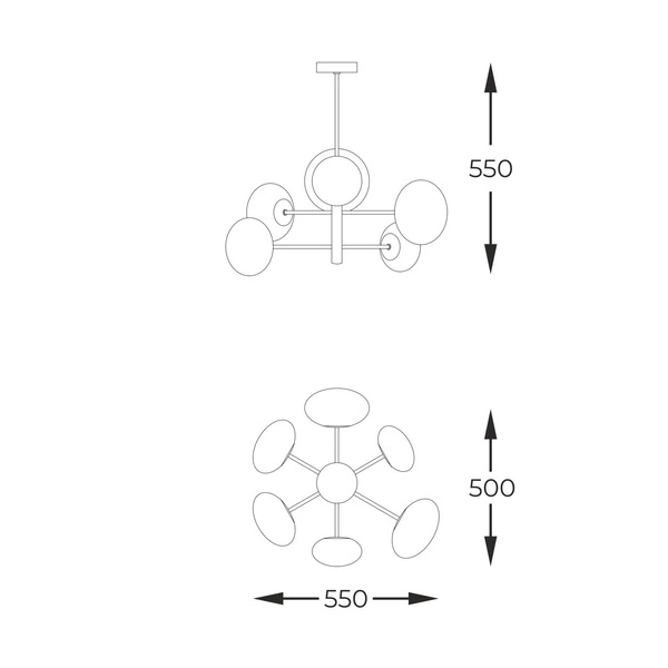 1197 OMI LAMPA WISZĄCA ZŁOTY
