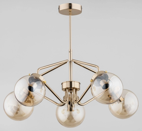 Lampa sufitowa ALFA BARSUM ZŁOTA 5xE14 58cm | 27585