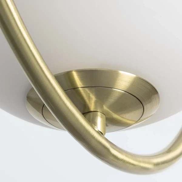 Lampa Wisząca Złota Kula Mleczna Abruzzo Rossi E27