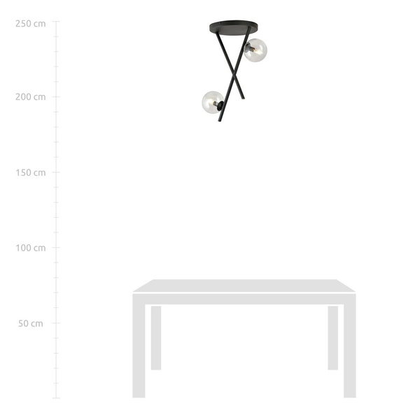 Lampa sufitowa Emibig RIVER 2 TRANSPARENT 1195/2