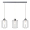 Lampa Wisząca Tarro 3xE27 Max.60W Chrom Metal/Przezroczysty Kabel PCV/Przezroczyste Szkło 15880328