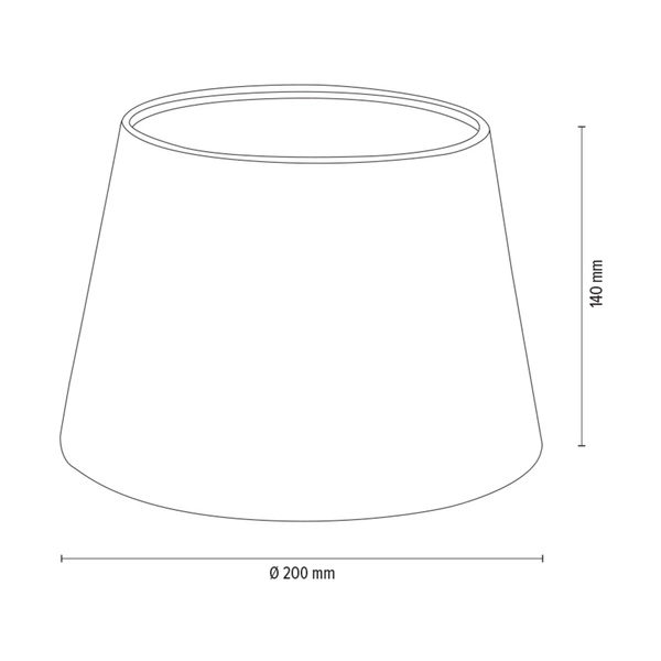Klosz Stożek E27 H20 Czarny Tkanina A1412
