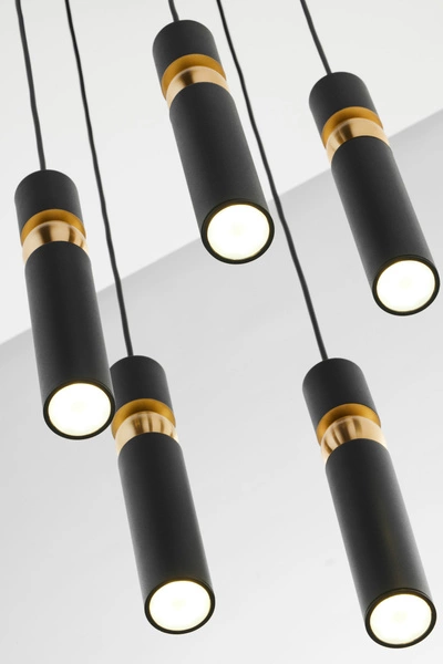 Nowoczesna Lampa wisząca ALAS wys. 35-136cm 5xG10 14W IP20 | Złoty