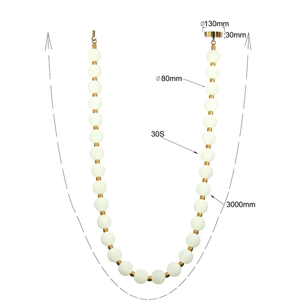 Lampa wisząca Dorado Rope 3 m złota LED CCT